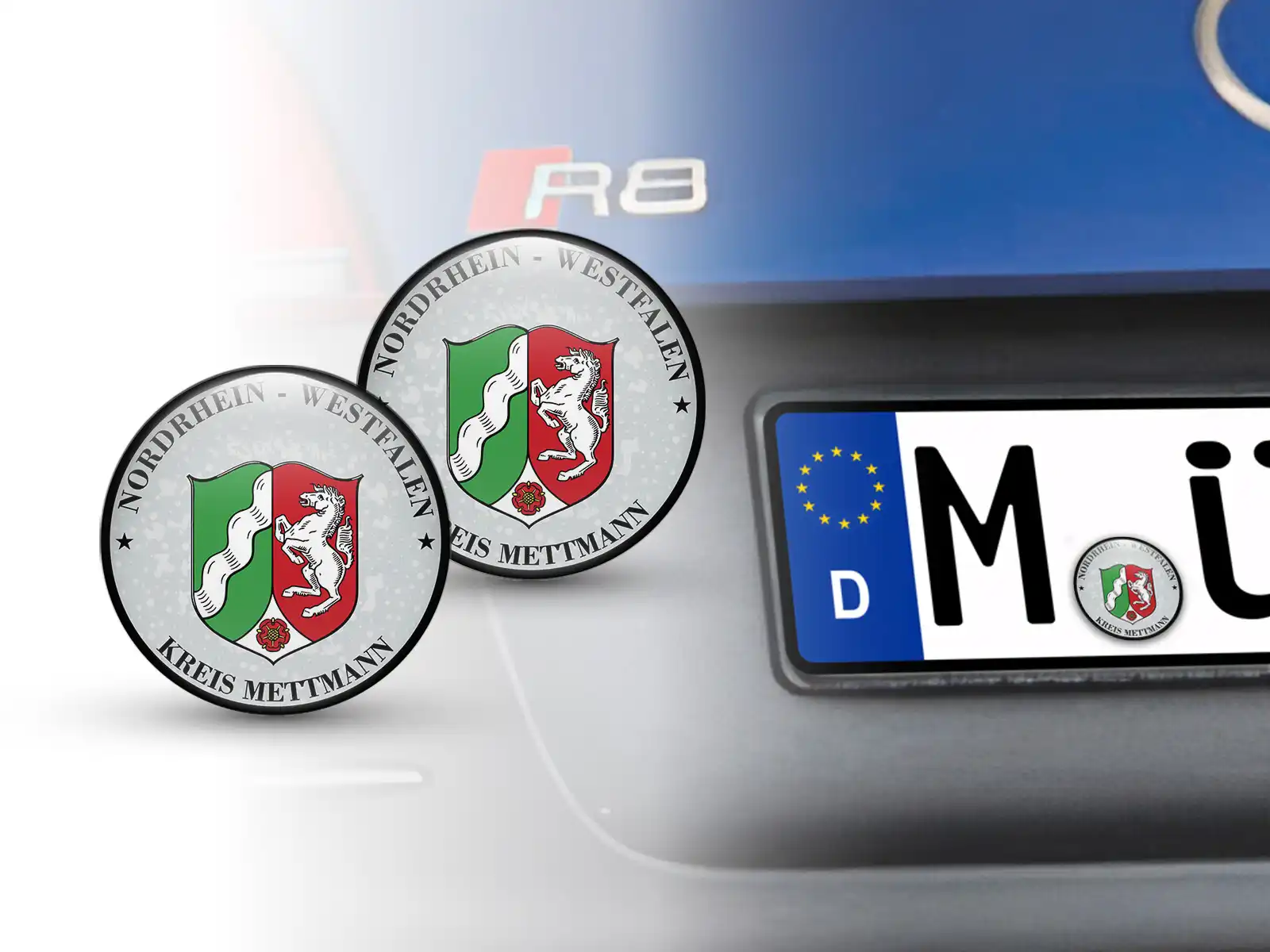 TÜV Plakette Kreis Mettmann Nummernschild plakette
